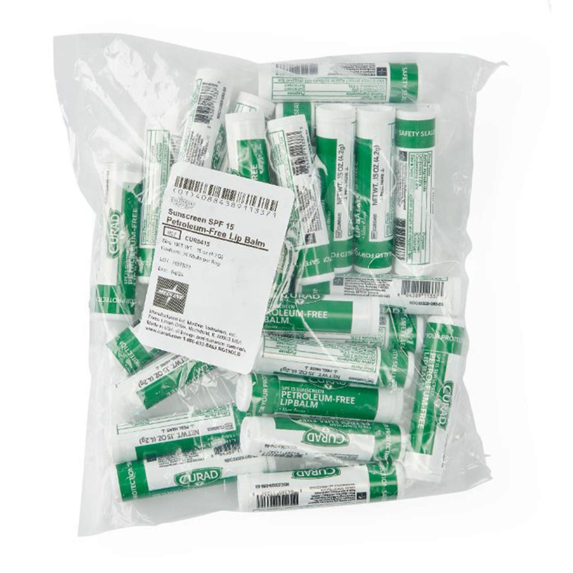 Medline BALM, CURAD LIP PETRO FREE SPF15 (600/CS)