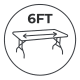 Fits Standard 6'w Tables