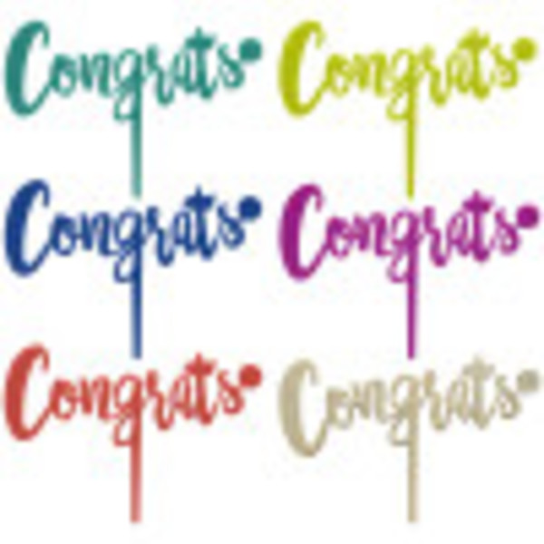 Congrats Assortment Plastic Candle Holder