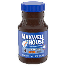 Maxwell House The Original Roast Instant Coffee Ground, 12 oz Jar