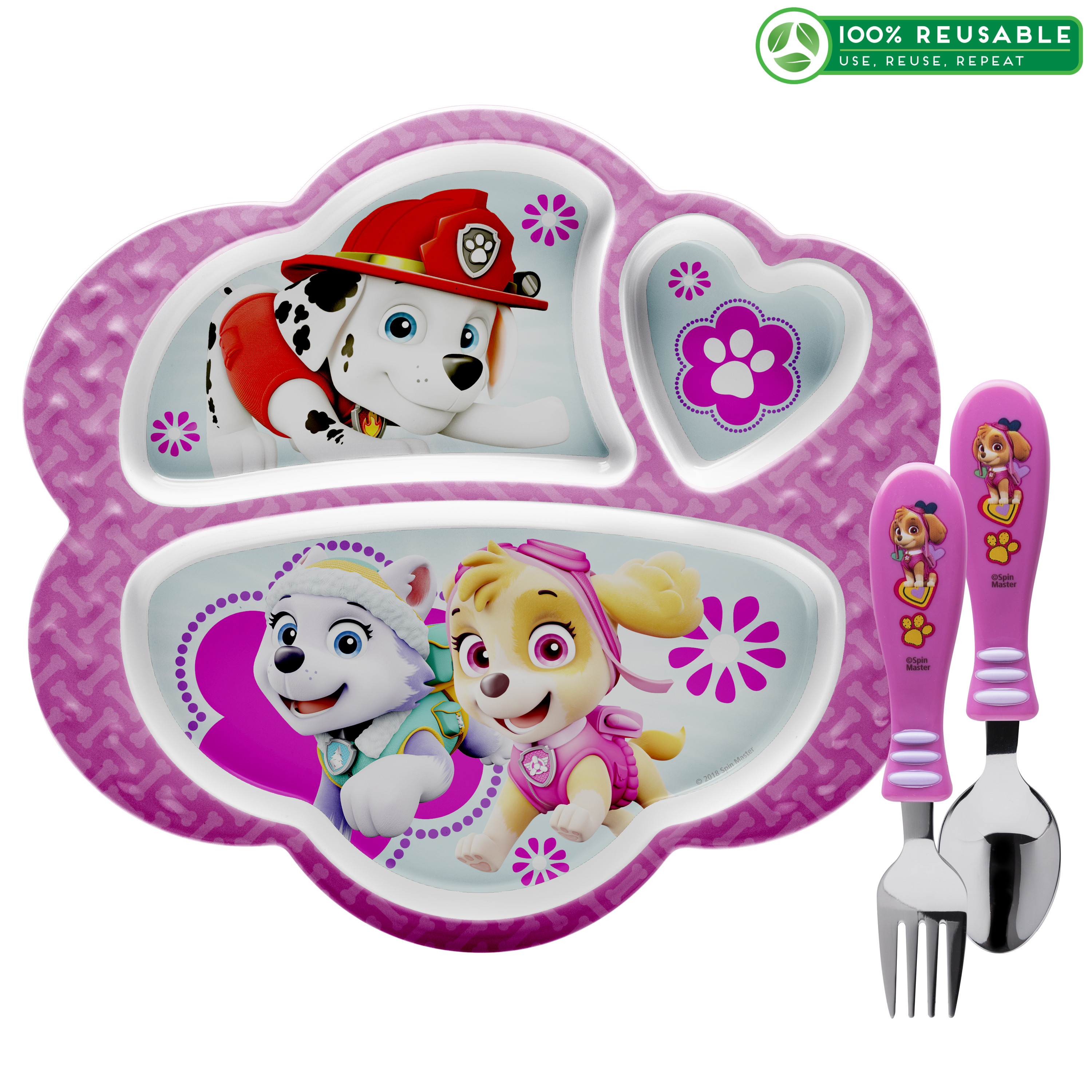 Paw Patrol Kid’s Dinnerware Set, Skye, Everest and Marshall, 3-piece set slideshow image 1 Paw Patrol Kid’s Dinnerware Set, Skye, Everest and Marshall, 3-piece set slideshow image 1