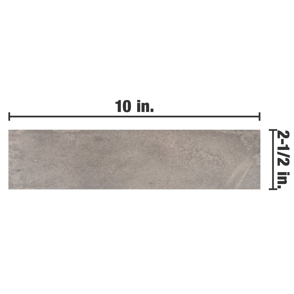 Capri Brick Fumo 2-1/2 in. x 10 in. Porcelain Floor and Wall Tile