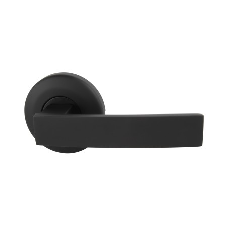 Neue Angular Round Rose Dummy Trim Lever in Matte Black