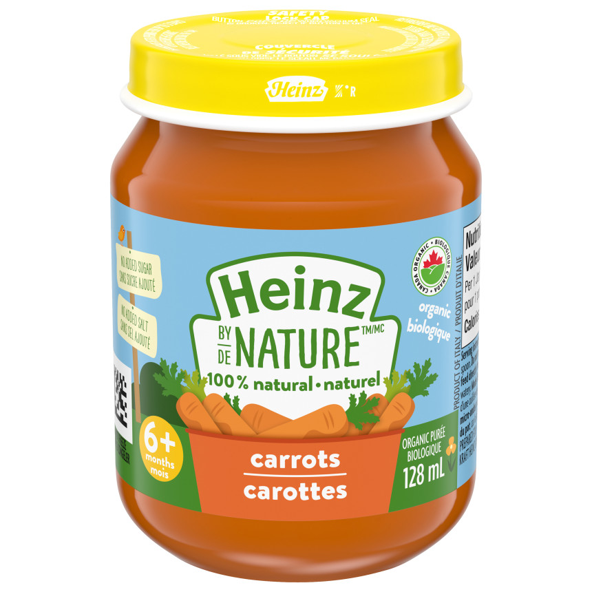 Heinz by Nature 100% Natural Baby Food - Organic Carrots Purée title=