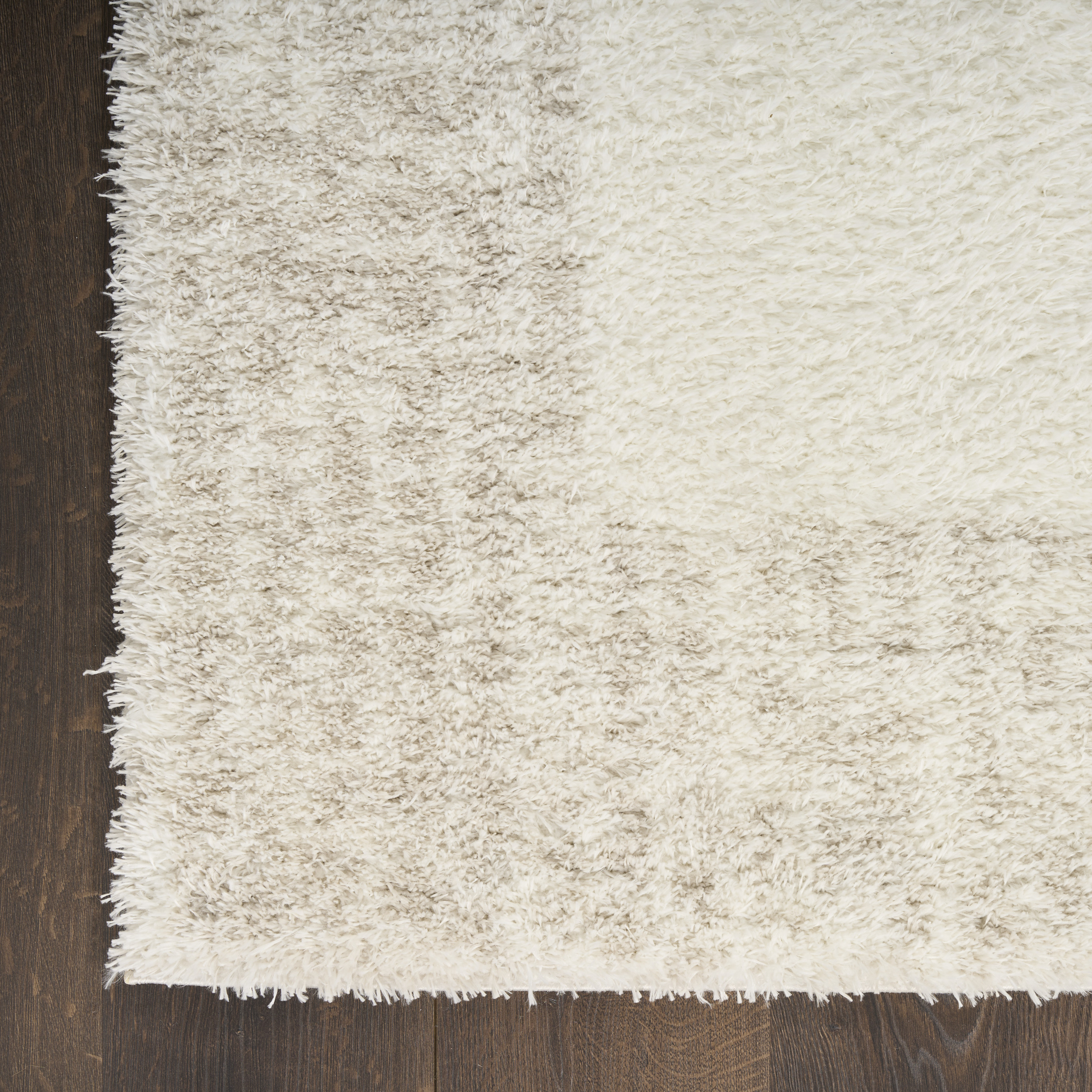 Nourison Pacific Shag 7'10" x 9'10" Ivory Beige Shag Indoor Rug