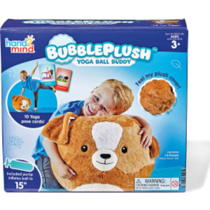 BubblePlush Yoga Ball Buddy, Ziggy the Playful Puppy