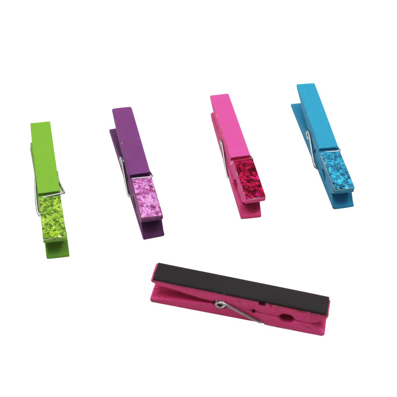Glitter Magnetic Clothespins, Pack of 20