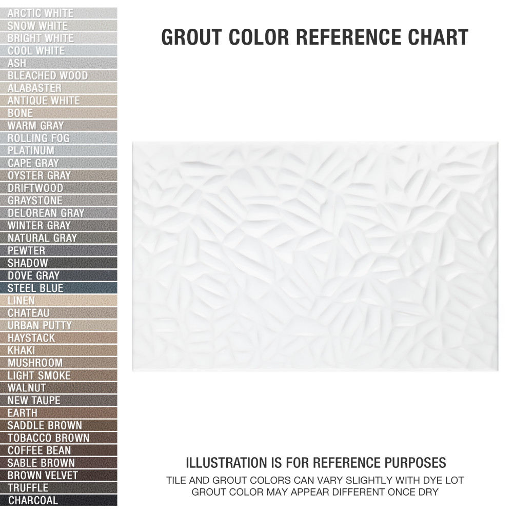 More Petal Glossy White 9-7/8 in. x 15-3/4 in. Ceramic Wall Tile