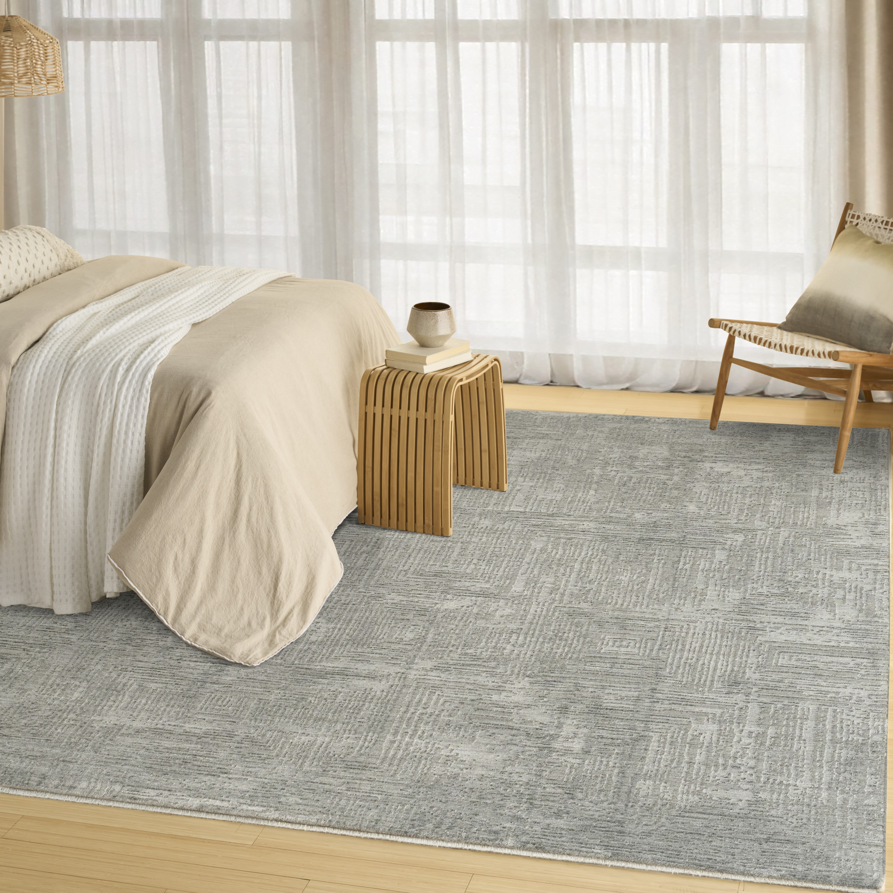 DKNY DK014 Madison Square 7'10" x 10'2" Slate Modern Indoor Rug