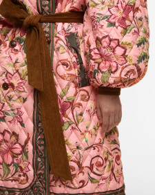 Barbour FARM Rio Cami Quilted Jacket Tropical /Beige Heart Print