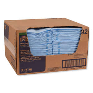 Tork, Odor Resistant 1/4 Fold, 1 ply, 13.00"x24.00", Synthetic, Food Service Wipers, Blue