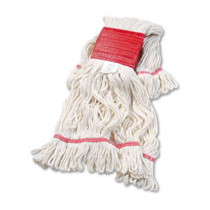 Boardwalk, Super Loop Synthetic Looped-End Wet Mop Head with 5" Headband, Large, White
