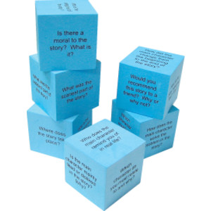 Foam Reading Comprehension Cubes, Pack of 6