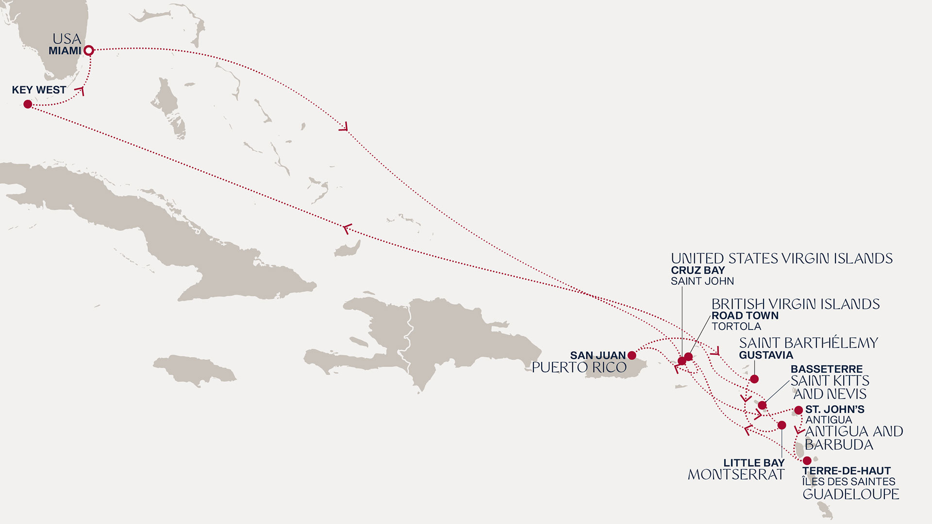 Itinerary map