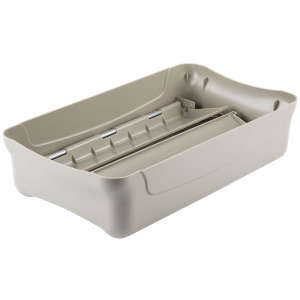 Rubbermaid Commercial, Slim Jim, Square, Resin, 23 gal, Beige, Receptacle Lid