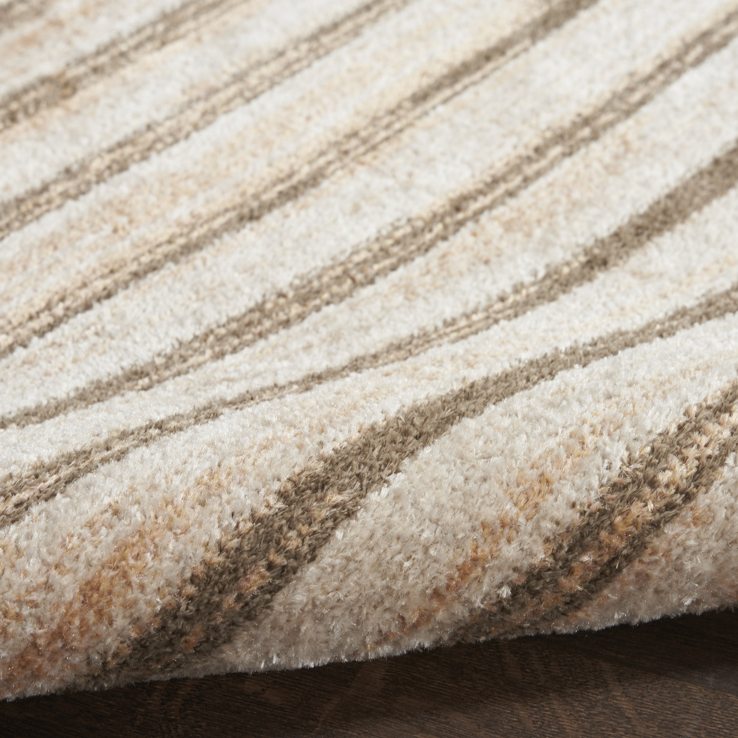 Nourison Astra Machine Washable 4' x 6' Latte Mid-Century Modern Indoor Rug