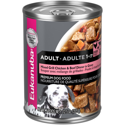 Adult Mixed Grill Chicken & Beef Dinner in Gravy Canned Dog Food