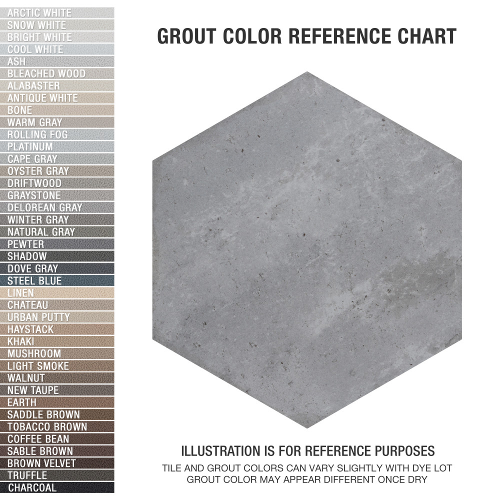 Brickyard Hex White 8-1/2 in. x 9-7/8 in. Porcelain Floor and Wall Tile