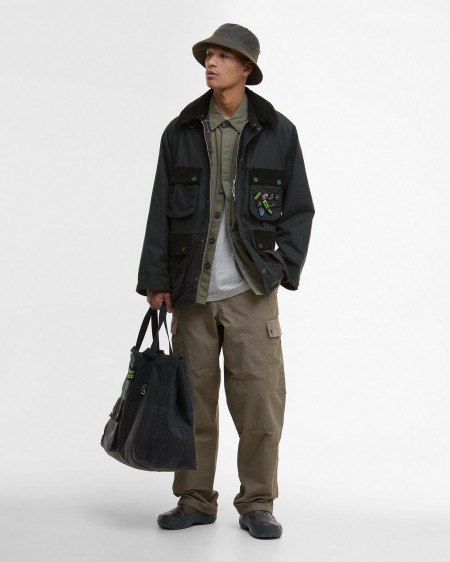 Giacca cerata Bedale oversize Barbour x Crocs