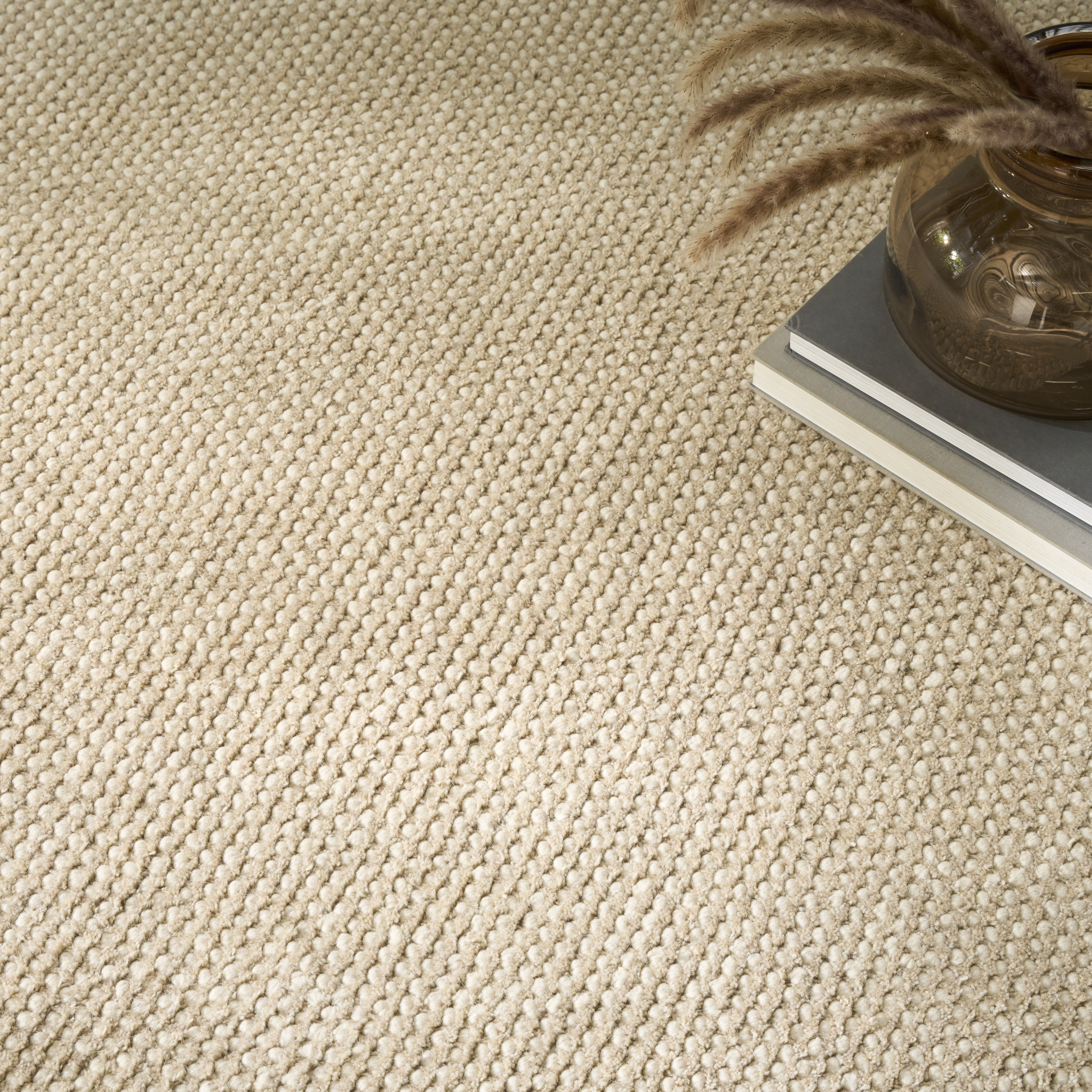 DKNY Pure Rows 5'3" x 7'3" Ivory Taupe Farmhouse Indoor Rug
