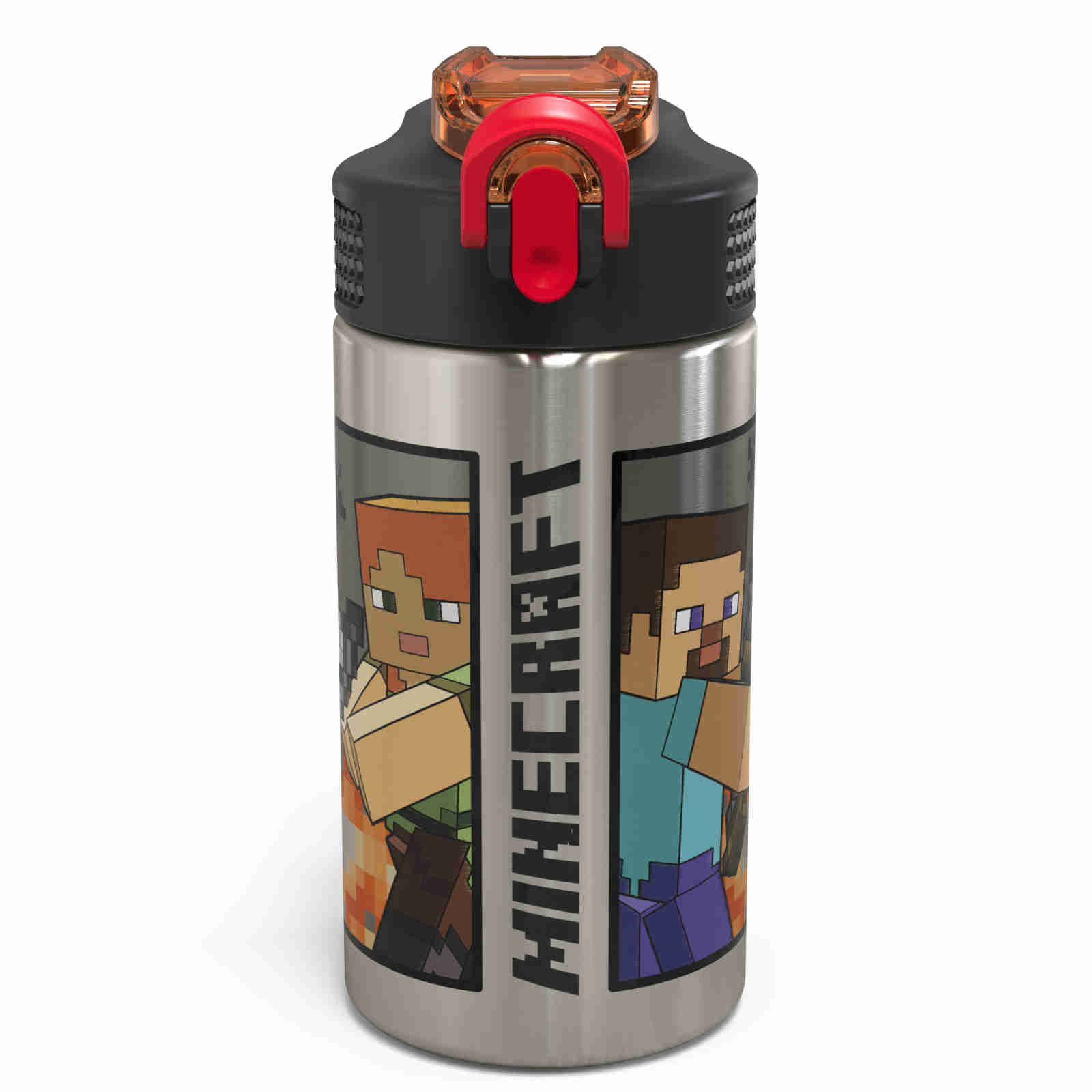 Minecraft 15.5 ounce Water Bottle, Steve and Alex slideshow image 1 Minecraft 15.5 ounce Water Bottle, Steve and Alex slideshow image 1