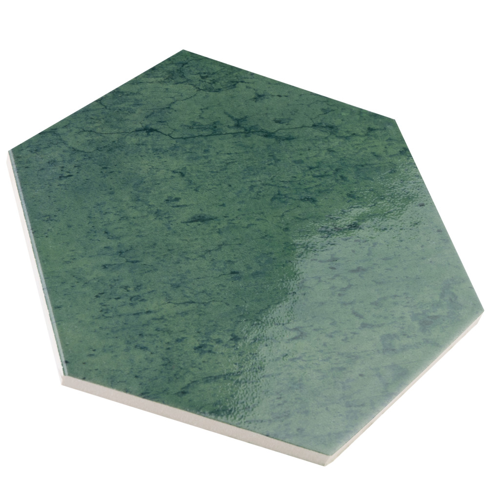 Capri Hex Oliva 7 in. x 8 in. Porcelain Floor and Wall Tile