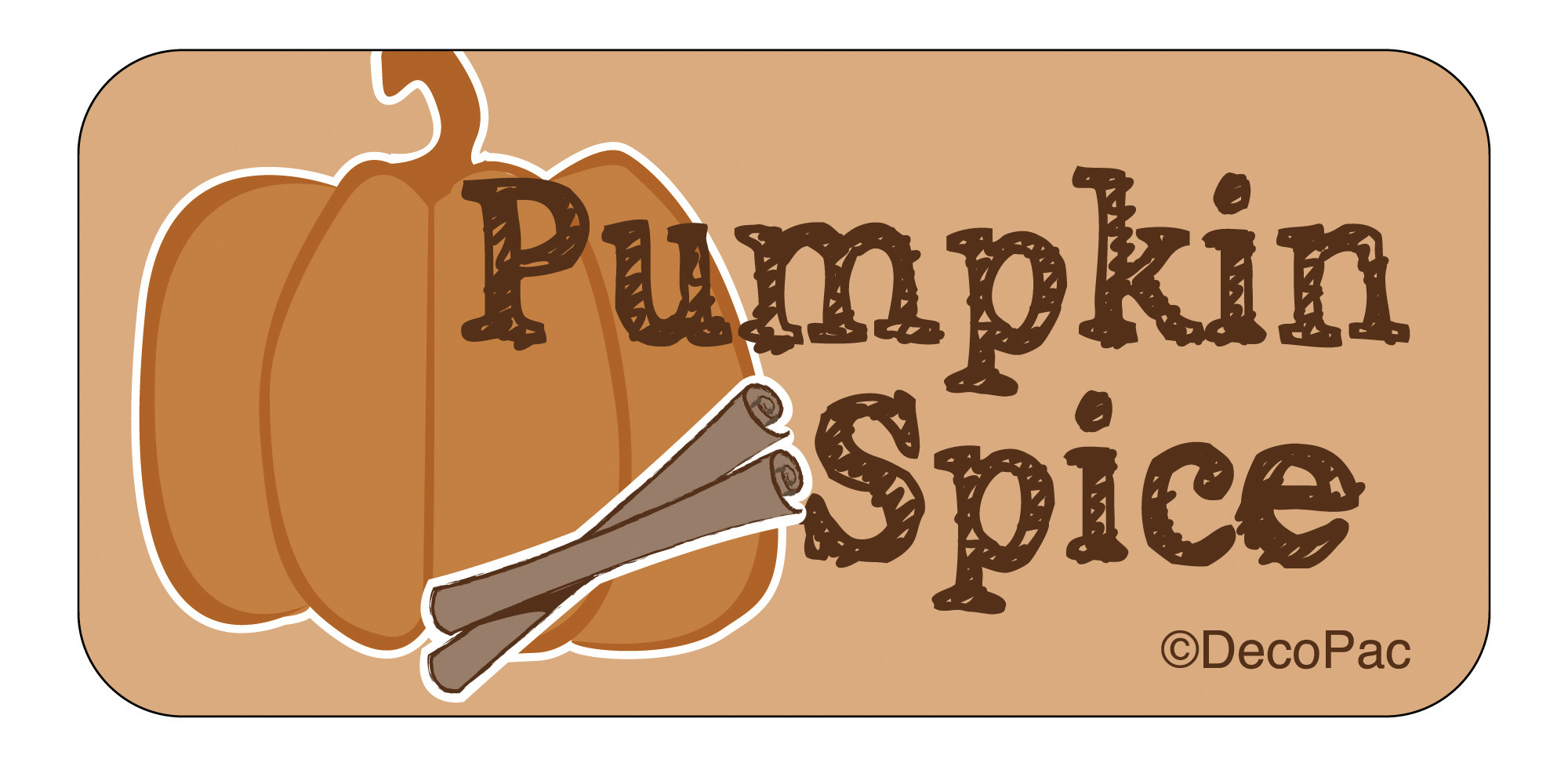 Pumpkin Spice Label | DecoPac