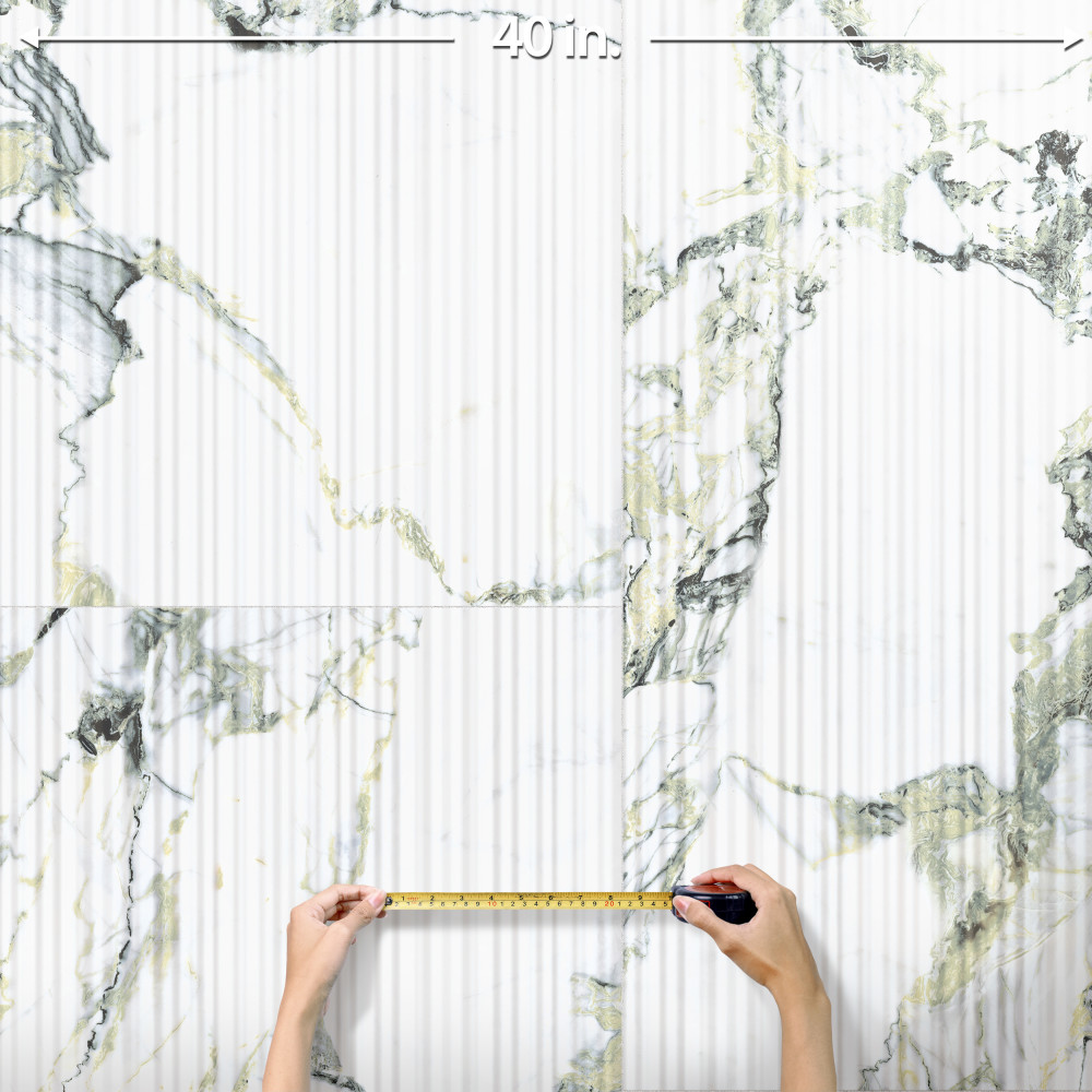 Sample – Touche Pleated Deco Jade Porcelain Floor and Wall Tile