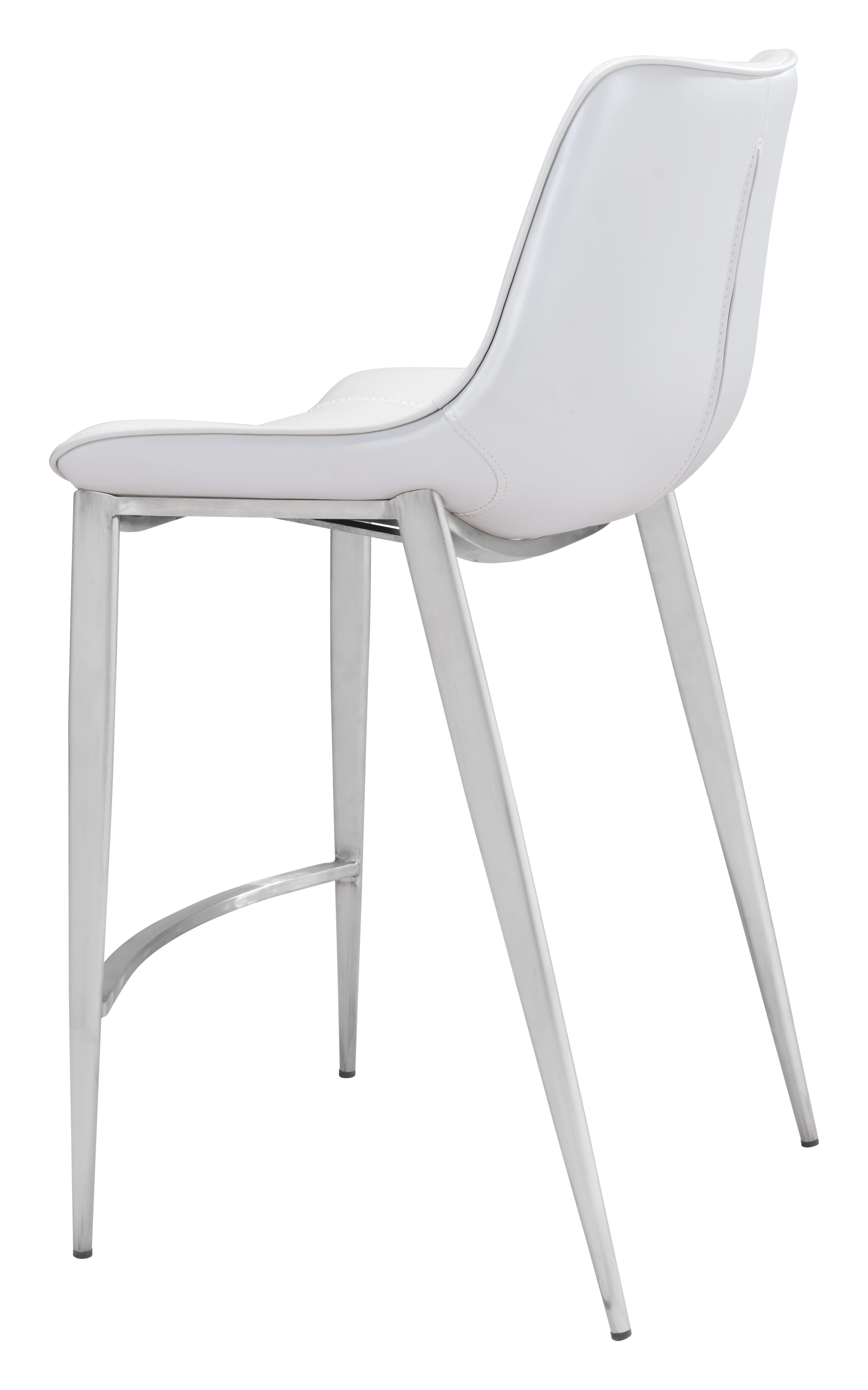 Magnus Counter Stool (Set of 2) White & Silver product image