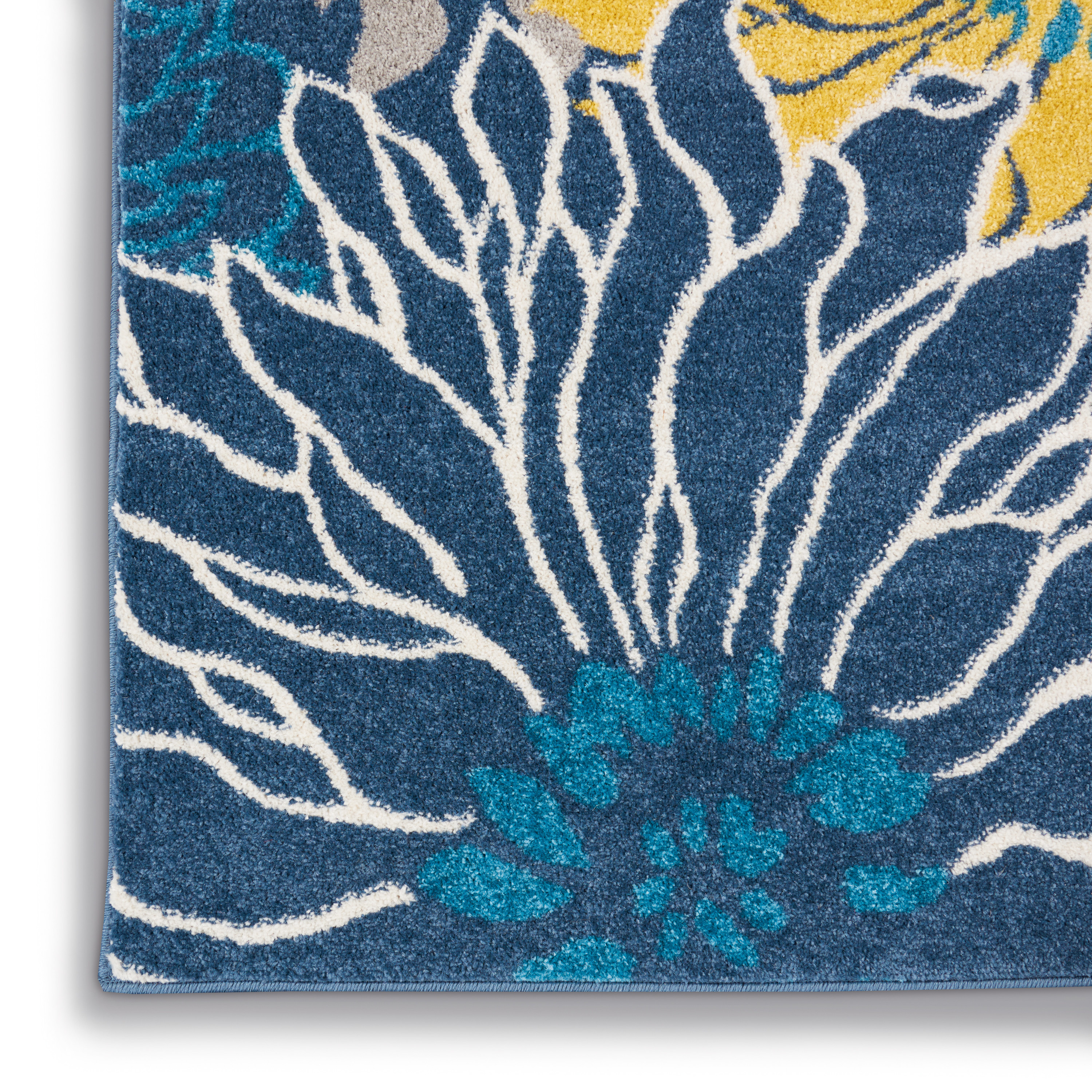 Nourison Passion 2'2" x 10' Blue Contemporary Indoor Rug
