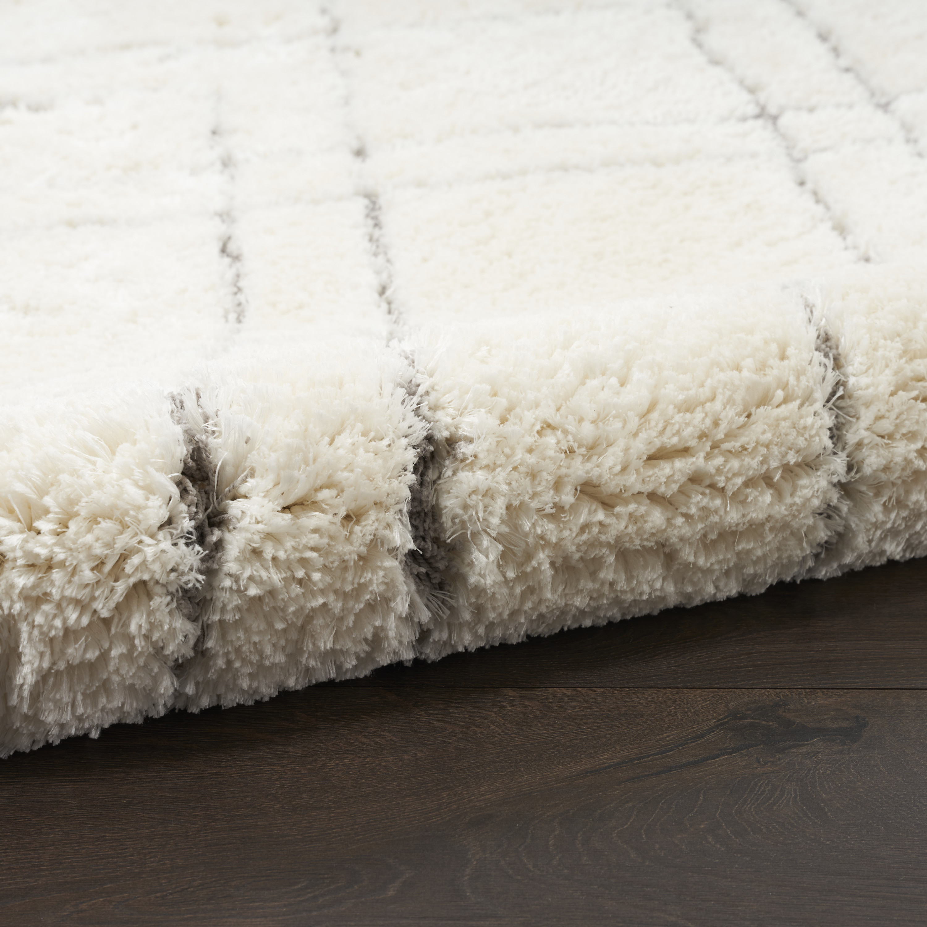 Nourison Dreamy Shag 5'3" x 7'3" Ivory Shag Indoor Rug
