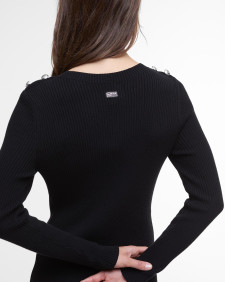 Peyton Knitted Midi Dress Classic Black