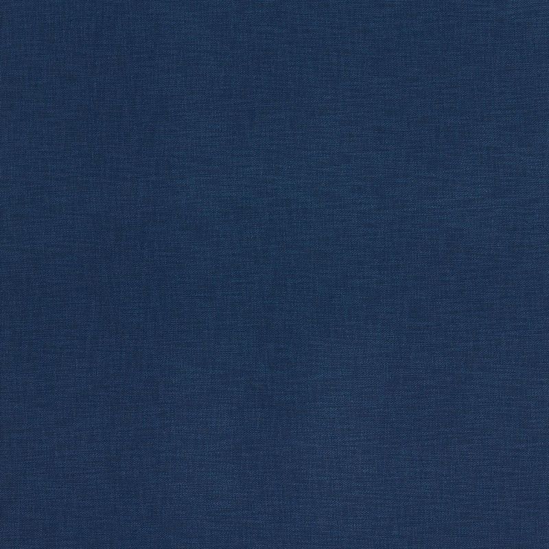Navy-blue woven fabric swatch, tightly woven linen-like texture with subtle horizontal and vertical threads; lying flat, evenly lit, filling the frame as a textile background with no other objects.