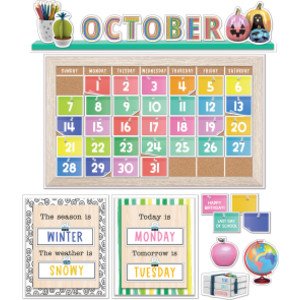 Conjunto de tablones de anuncios de calendario de inspiración creativa