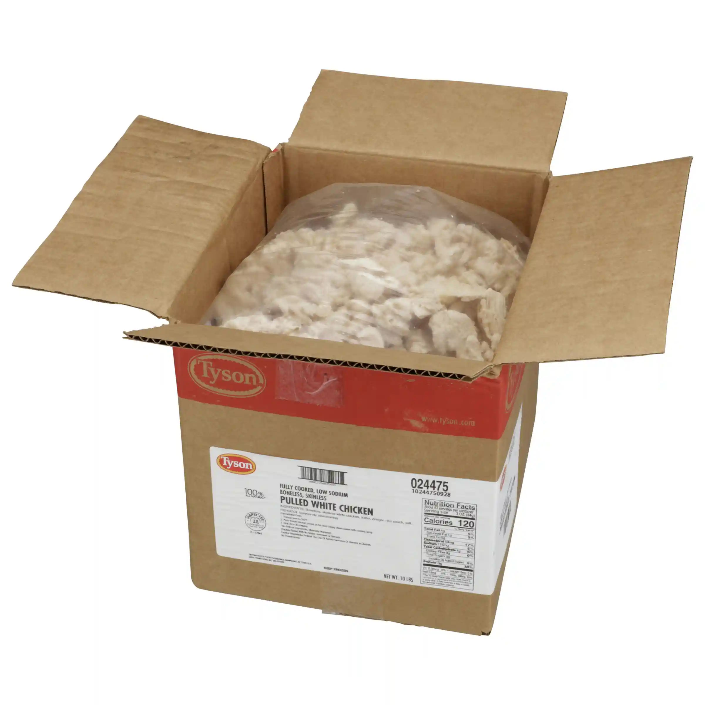 Tyson® Fully Cooked All Natural* Low Sodium Pulled Chicken Breast_image_4