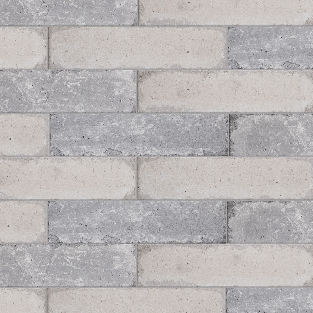 Brickyard White 3x11.75 Rectangle Porcelain Floor and Wall Digital Pattern