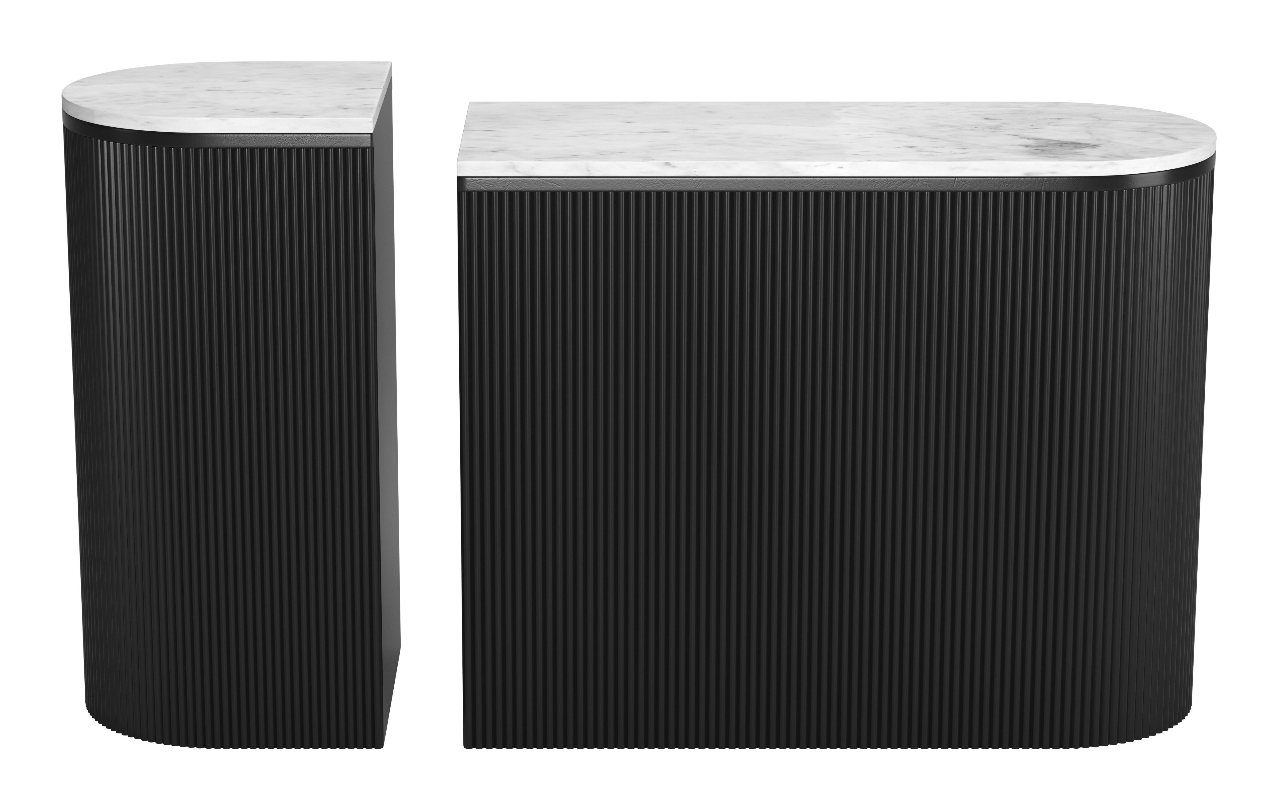 Ormara Console Table Set (2-Piece) White & Black product image