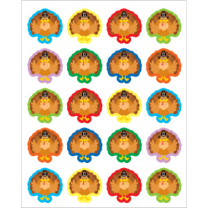 Pegatinas de pavos, paquete de 72