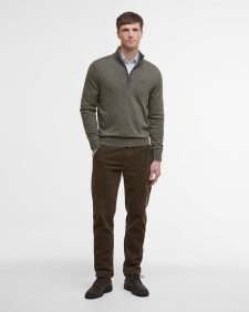 Loyton Merino Half Zip Sweatshirt Olive Marl