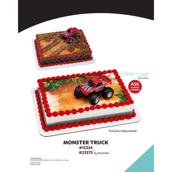 Monster Truck The Magic of Cakes® PhotoCake® Enhanced Background and Icing Page