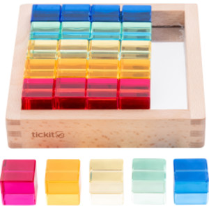 Gem Cube Mirror Tray-25 Cubes