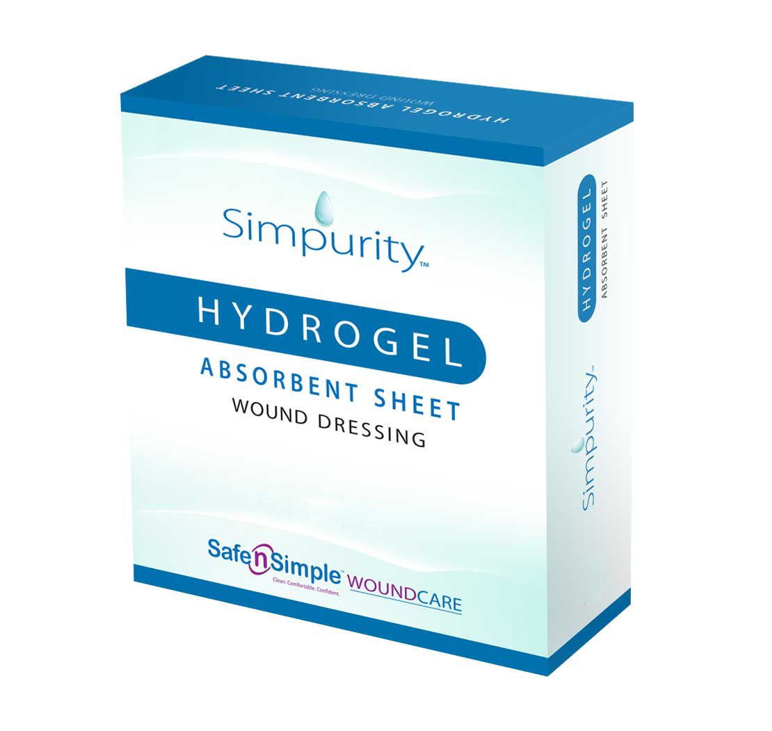 Safe N Simple DRESSING, WND HYDROGEL N/BORDER 4"X5" (10/BX 8BX/CS)