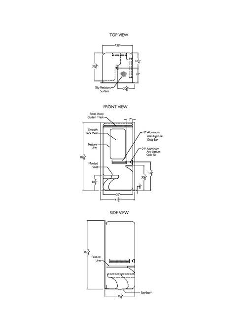 Technical Drawing — Cd Shower Tech Draw Xsa 4136bf Behavioral Health