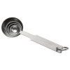Four-piece round stainless steel measuring spoon set