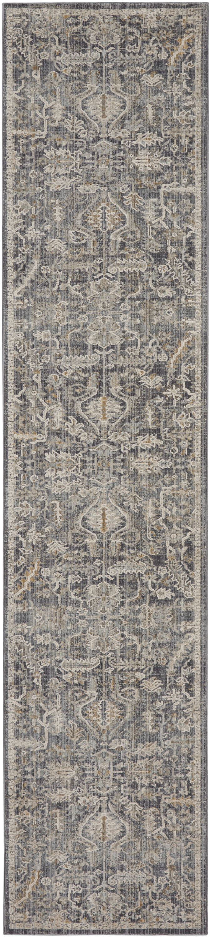 Nourison Lynx 2'3" x 8' Navy Multicolor Vintage Indoor Rug