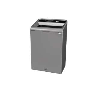 Rubbermaid Commercial, Configure™, Landfill, 33gal, Metal, Gray, Rectangle, Receptacle