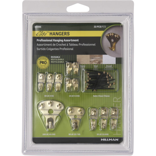 Hillman Elite Picture Hanging Assortment 32 Piece