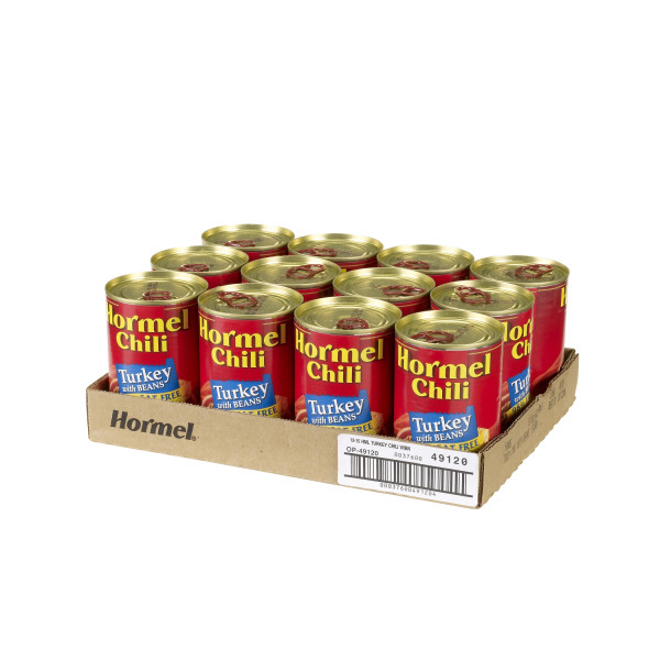 HORMEL(r) Chili W/Beans, 12/7.25oz. . C1RM - Front Right Open Case (Hi Res)