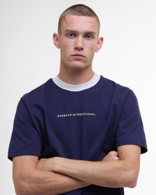 Caleb Tipped T-Shirt Midnight Blue