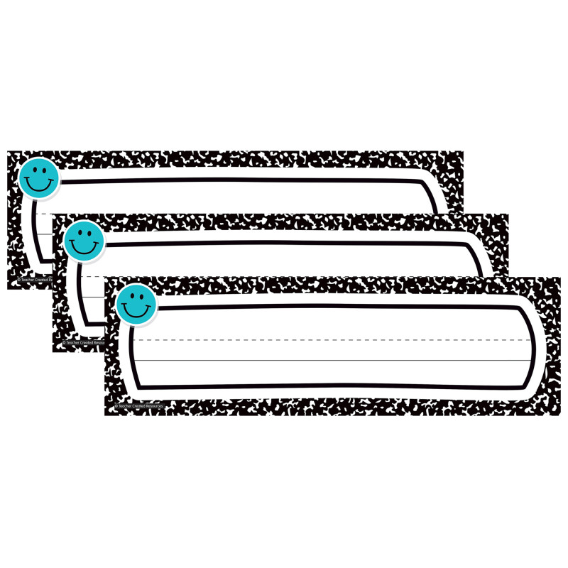 Cool for School Flat Name Plates, 36 Per Pack, 3 Packs